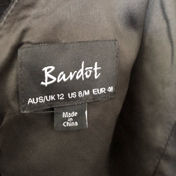 BARDOT Fiona Sleeveless Lace Midi Sheath Dress With Trumpet Hem Size XS - Picture 6 of 10